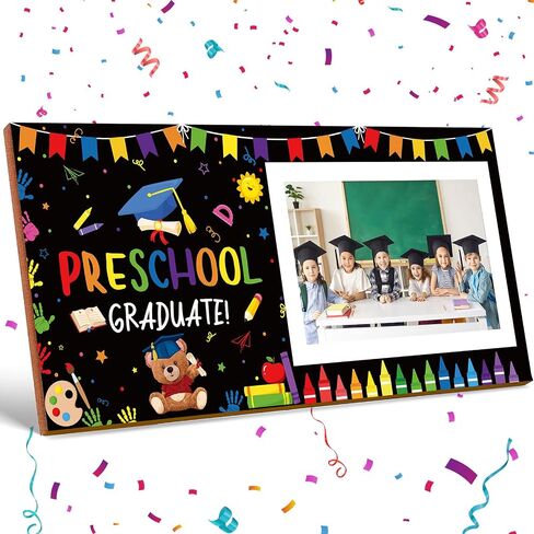 Jetec 2024 Pre K Graduation Kindergarten Preschool Graduation Picture Frame Holds 4 x 6 Inch Photo Preschool Graduation Gift for Kids Boy Girl First Preschool Graduation Party Decoration(1st Grad) in Saudi Arabia