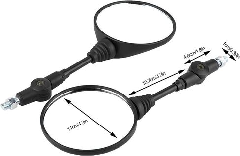 KIMISS 2Pcs Motorcycle Modified Folding Rearview Mirror Round Side Mirrors for Kawasaki KLX250 KL250 retrovisor moto plegable in Saudi Arabia