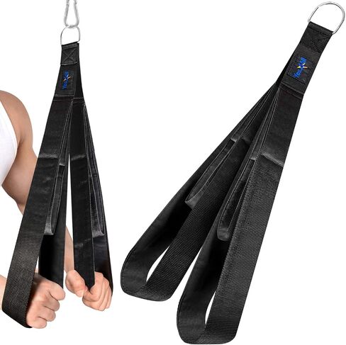 Yes4All Tricep Strap Cable Attachment 2-in-1 3D Mesh Neoprene Handles/ 2 Inches width for Different Exercises, Cable Crunch Attachment for Home Gym/Multi-Workout in Saudi Arabia