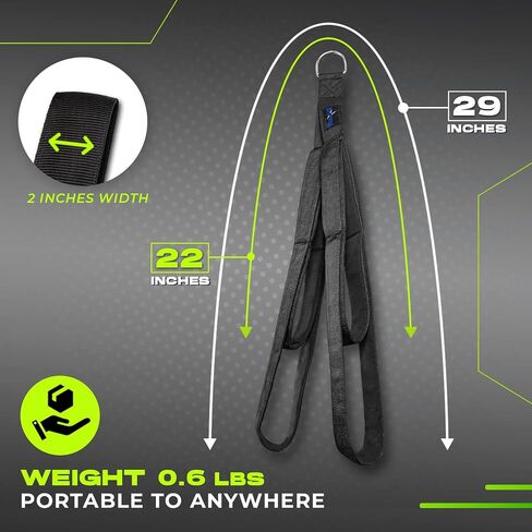 Yes4All Tricep Strap Cable Attachment 2-in-1 3D Mesh Neoprene Handles/ 2 Inches width for Different Exercises, Cable Crunch Attachment for Home Gym/Multi-Workout in Saudi Arabia