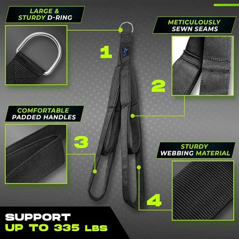Yes4All Tricep Strap Cable Attachment 2-in-1 3D Mesh Neoprene Handles/ 2 Inches width for Different Exercises, Cable Crunch Attachment for Home Gym/Multi-Workout in Saudi Arabia