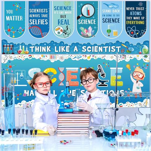 2 Pcs Science Welcome Banners 13.8x38.6 Inch Scientist Banner Science Paper Banner School Science Decor for School Classroom Party Celebration Decor in Saudi Arabia