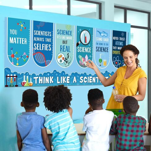 2 Pcs Science Welcome Banners 13.8x38.6 Inch Scientist Banner Science Paper Banner School Science Decor for School Classroom Party Celebration Decor in Saudi Arabia