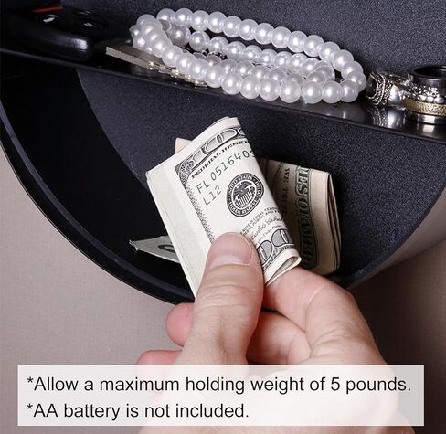 Wall Clock with Hidden Safe, 10 inch Plastic Secret Safe Wall Clock for Living Room Decor, Vintage Decor Clock Diversion Safe with Hidden Compartment, Cool Stuff for Your Room (Gold) in Kuwait