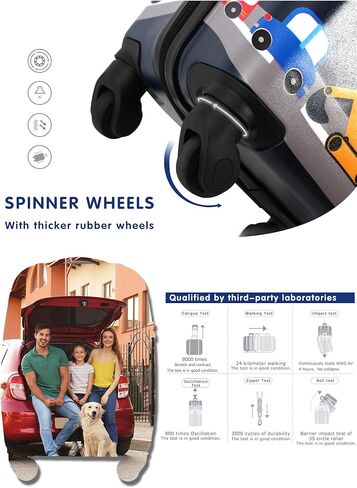 حقائب سفر للأطفال بعجلات دوارة للأولاد والبنات تحمل حقيبة سفر صلبة وعربة سفر للأطفال الصغار هدية (فتحة) in Kuwait