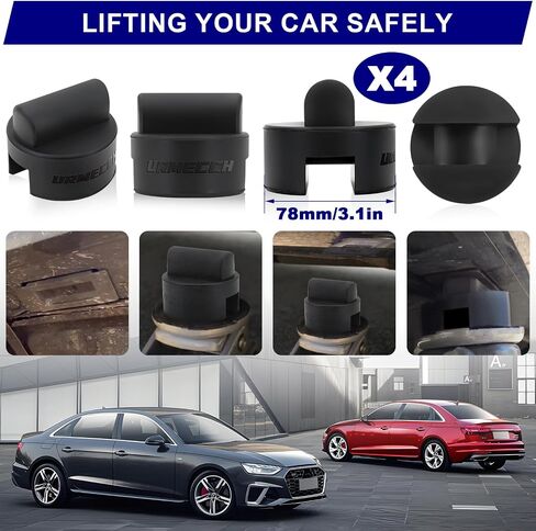 Car Jack Stand Pad for Audi R8 RS A6 A7 RS5 Rubber Jacking Pucks Adapter Slotted Frame Rail Protector for Lifting Car in Saudi Arabia