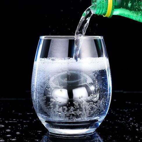 Whiskey Balls Set of 4 Reusable Stainless Steel Metal Ice Sphere Cubes Beverage Chilling Rocks Whiskey Stones Gifts for Men Him Husband from Wife in Saudi Arabia