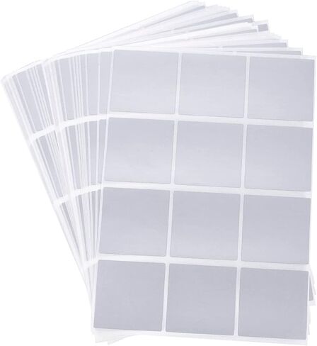 Juvale 2 x 2 in Scratch-Off Stickers - 516-Pack Square Sticker Labels, Self-Adhesive Peel and Stick DIY Labels for Wedding Games, Fundraisers, Promotions, Silver in Saudi Arabia
