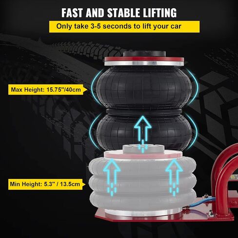 Mophorn Air Jack, 3 Ton/6600LBS Air Bag Jack, Pneumatic Jack Fast Lift Up to 16 Inch, for Your Cars(Long Handle) in Saudi Arabia