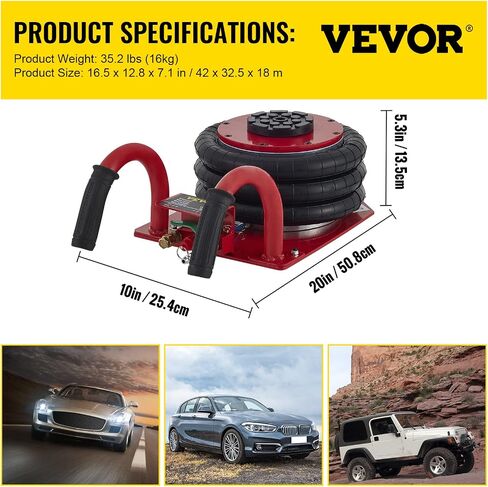 Mophorn Air Jack, 3 Ton/6600LBS Air Bag Jack, Pneumatic Jack Fast Lift Up to 16 Inch, for Your Cars(Long Handle) in Saudi Arabia