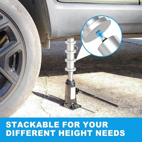 وسادات رفع جاك من الألومنيوم متوافقة مع Rivian R1T/R1S، وسادات رفع جاك الأرضية مع ملحق مغناطيسي، مع حقيبة تخزين، 4 عبوات in Kuwait