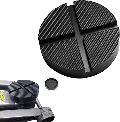 Jack Stand Pads Floor Jack Rubber Pad, Universal Floor Jack Rubber Pad, Jack Pad Adapter Pinch, Cross Groove Design, Weld Side Frame Rail Protector Puck/Pad (1Pack) in Saudi Arabia