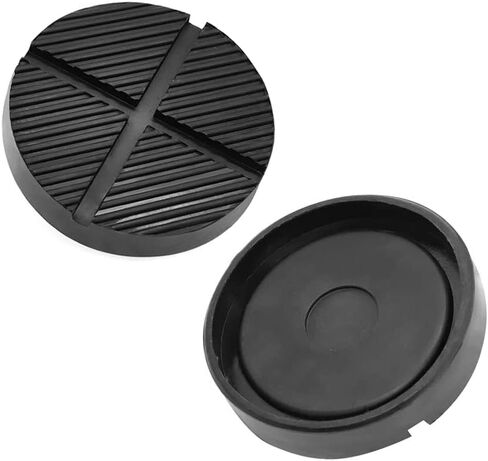 Jack Stand Pads Floor Jack Rubber Pad, Universal Floor Jack Rubber Pad, Jack Pad Adapter Pinch, Cross Groove Design, Weld Side Frame Rail Protector Puck/Pad (1Pack) in Saudi Arabia