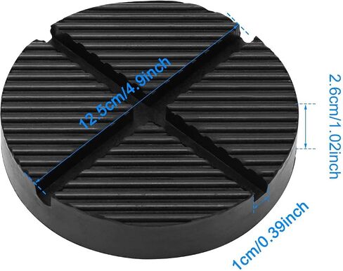 Jack Stand Pads Floor Jack Rubber Pad, Universal Floor Jack Rubber Pad, Jack Pad Adapter Pinch, Cross Groove Design, Weld Side Frame Rail Protector Puck/Pad (1Pack) in Saudi Arabia