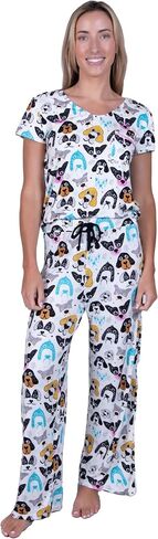 Women’s 2-Piece Classic Pajama Set | Super Soft Top & Pants Sleep & Loungewear Set | Gifts for Women in Saudi Arabia
