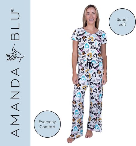 Women’s 2-Piece Classic Pajama Set | Super Soft Top & Pants Sleep & Loungewear Set | Gifts for Women in Saudi Arabia