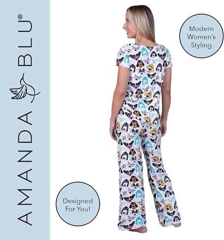 Women’s 2-Piece Classic Pajama Set | Super Soft Top & Pants Sleep & Loungewear Set | Gifts for Women in Saudi Arabia