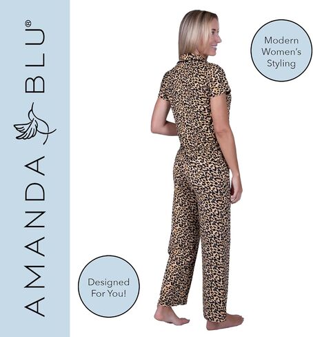 Women’s 2-Piece Classic Pajama Set | Super Soft Top & Pants Sleep & Loungewear Set | Gifts for Women in Saudi Arabia