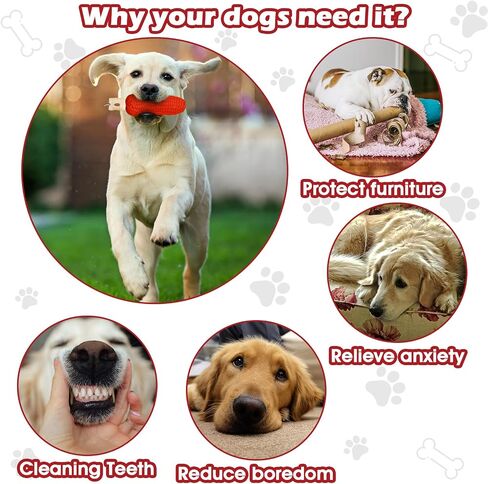 Indestructible Dog Toys for Aggressive Chewers: Interactive Tough Chew Toys for Large Medium Dogs - Durable Corn Super Chewer Gifts for Large Breed Hard Rubber & Nylon Pet Toy Beef & Milk Flavor in Saudi Arabia