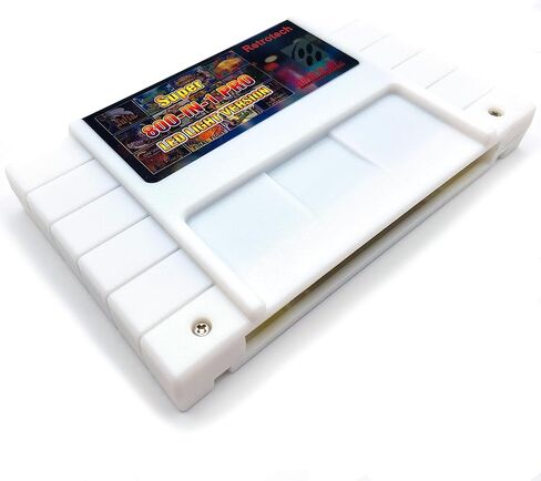 خرطوشة ألعاب Super 800 In 1 من Retrotech إصدار LED لوحدة تحكم ألعاب Super Nintendo - أبيض in Kuwait