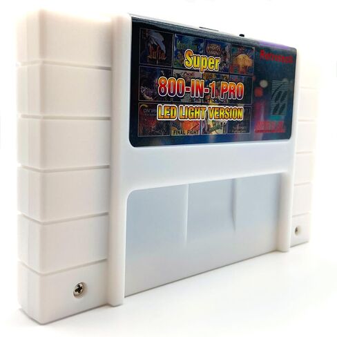 خرطوشة ألعاب Super 800 In 1 من Retrotech إصدار LED لوحدة تحكم ألعاب Super Nintendo - أبيض in Kuwait