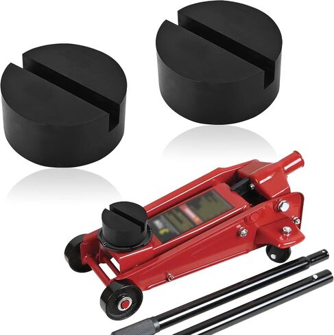 2pcs Rubber Floor Jack Pad Universal Car Lift Jack Stand Accessories Slotted Frame Rail Pinch Welds Protector Anti Slip Size Adapter in Saudi Arabia