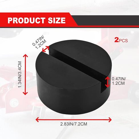 2pcs Rubber Floor Jack Pad Universal Car Lift Jack Stand Accessories Slotted Frame Rail Pinch Welds Protector Anti Slip Size Adapter in Saudi Arabia