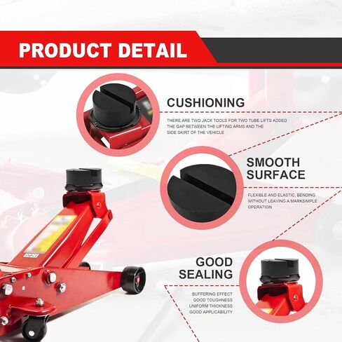 2pcs Rubber Floor Jack Pad Universal Car Lift Jack Stand Accessories Slotted Frame Rail Pinch Welds Protector Anti Slip Size Adapter in Saudi Arabia