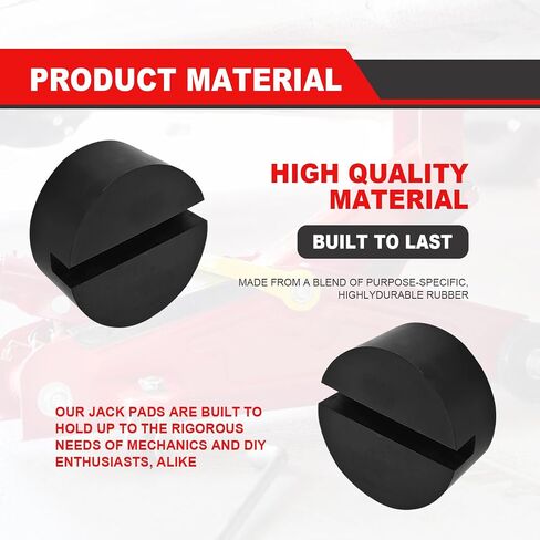2pcs Rubber Floor Jack Pad Universal Car Lift Jack Stand Accessories Slotted Frame Rail Pinch Welds Protector Anti Slip Size Adapter in Saudi Arabia