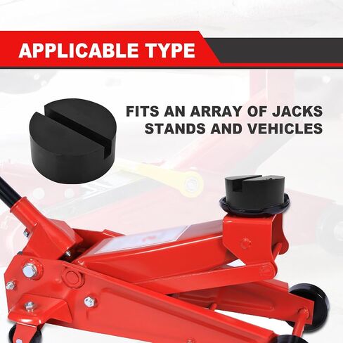 2pcs Rubber Floor Jack Pad Universal Car Lift Jack Stand Accessories Slotted Frame Rail Pinch Welds Protector Anti Slip Size Adapter in Saudi Arabia