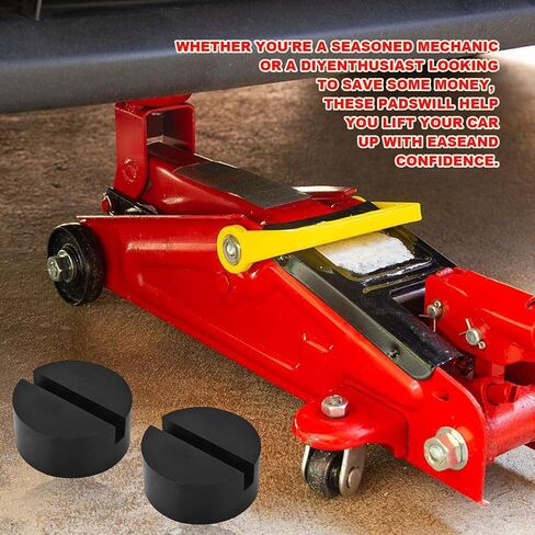 2pcs Rubber Floor Jack Pad Universal Car Lift Jack Stand Accessories Slotted Frame Rail Pinch Welds Protector Anti Slip Size Adapter in Saudi Arabia