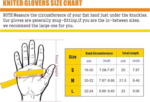 2P Pack Winter Knit Gloves, Touchscreen Warm Soft Elastic Thickened Cuff, Anti-Slip Silicone Gel Gloves for Women Men in Saudi Arabia