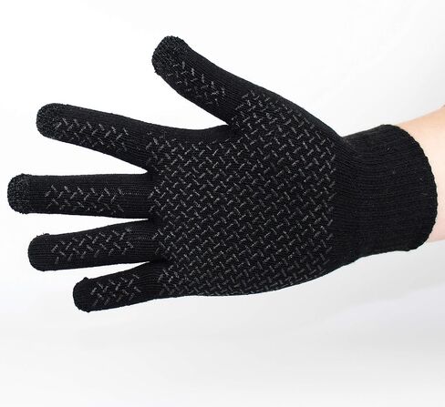 2P Pack Winter Knit Gloves, Touchscreen Warm Soft Elastic Thickened Cuff, Anti-Slip Silicone Gel Gloves for Women Men in Saudi Arabia