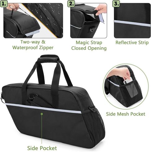 مبرد حقيبة السرج للدراجات النارية، حقيبة تبريد للدراجات النارية للسفر متوافقة مع حقيبة هارلي ديفيدسون 2014-2022 بجولة صلبة، منظم تبريد جانبي للطعام أو الشراب معزول، حقيبة واحدة in Kuwait