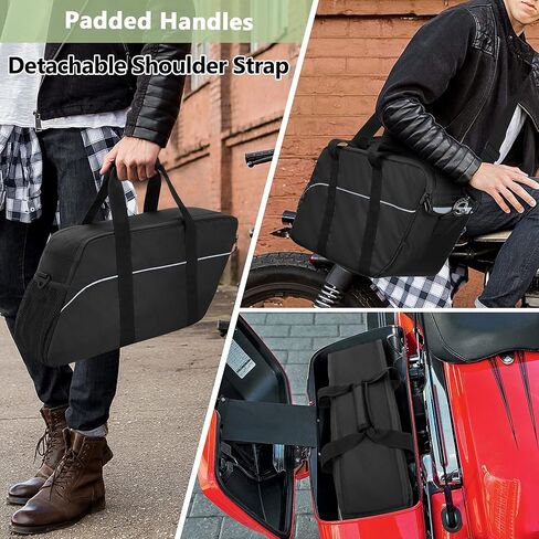 مبرد حقيبة السرج للدراجات النارية، حقيبة تبريد للدراجات النارية للسفر متوافقة مع حقيبة هارلي ديفيدسون 2014-2022 بجولة صلبة، منظم تبريد جانبي للطعام أو الشراب معزول، حقيبة واحدة in Kuwait