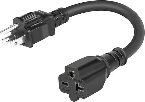 سلك محول شاحن EV، سلك محول طاقة عالي التحمل 12AWG NEMA 5-15P إلى 6-20R EV، قابس منزلي 1 قدم 16 أمبير إلى محول شفرة 6-20R T لشحن المركبات الكهربائية in Kuwait