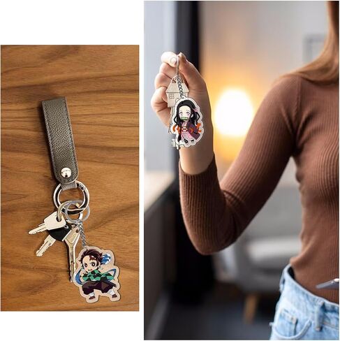 Cute Anime Keychain（6 Pcs） Wallets Backpack Scary Decorations Accessories Gifts Cartoon Skull Horror Movie Keychain Decor Merch Christmas Stuff for Teens in Saudi Arabia