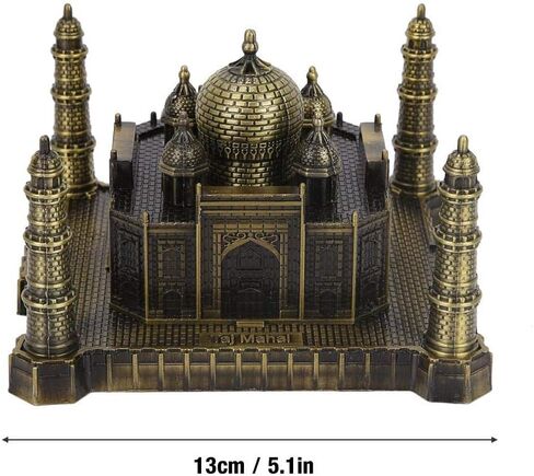 tztyyier تذكارية بناء تاج محل ديكور المعادن العالم الشهير لاندمارك بناء نموذج ديكور المنزل مكتب الحلي in Saudi Arabia