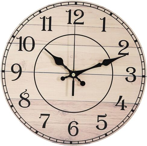 Wall Clock, Coastal Blue Wall Clocks Battery Operated Silent Non-Ticking, Small Nautical Rustic Quite Clocks for Living Room, Kitchen, Bedroom, Home (10 Inch) in Saudi Arabia