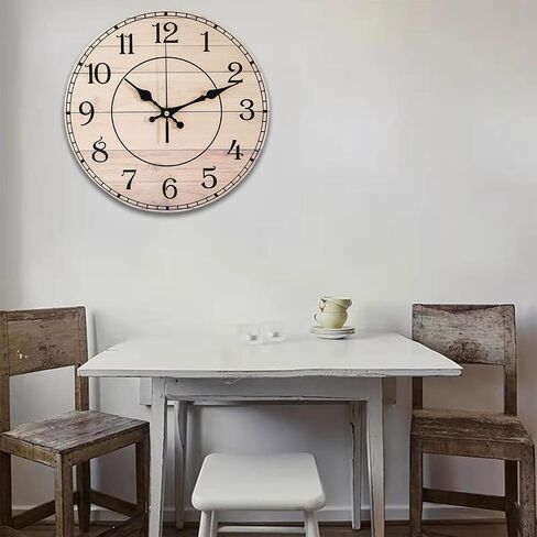 Wall Clock, Coastal Blue Wall Clocks Battery Operated Silent Non-Ticking, Small Nautical Rustic Quite Clocks for Living Room, Kitchen, Bedroom, Home (10 Inch) in Saudi Arabia