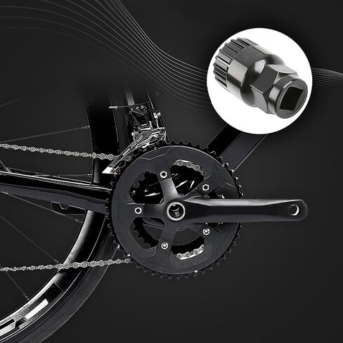 قطعتان من أداة إزالة الأكمام السفلية للدراجة من أجل Shimano FSA, LP, VP - متوافقة مع Octalink,ISIS (أسود) in Saudi Arabia