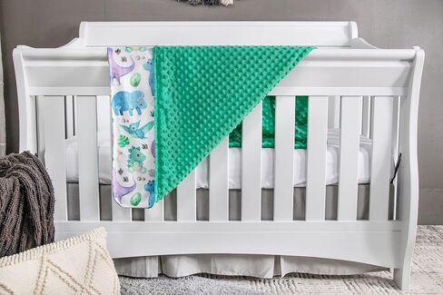 Top Tots Deluxe Minky Baby Blanket - Baby Dinosaurs, 40 x 29 Inch Green in Saudi Arabia