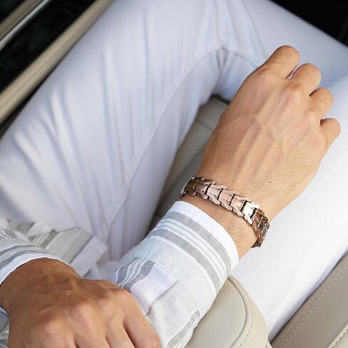 KGP Double-Row Copper Magnetic Bracelets with Strength Healing Magnets for Arthritis Pain, 99.99% Pure Copper Magnet Bracelet for Men Women, Adjustable Magnetic Therapy Copper Bracelet Jewelry Gift in Kuwait