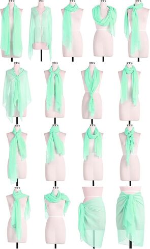 Bbonlinedress Chiffon Shawl Wrap for Evening Dress Wedding Pashmina Bridal Scarf Shawls for Bridesmaid Prom Dress in Saudi Arabia