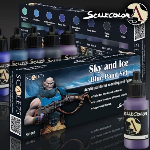 Scale 75 Scale Color Blue Paint Set, Sky and Ice Paint Set. in Saudi Arabia
