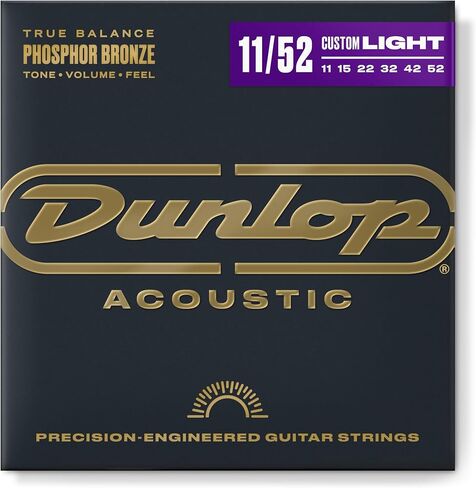 JIM DUNLOP DAP1356 Acoustic Phosphor Bronze Guitar Strings, Medium, .013–.056, 6 Strings/Set in Saudi Arabia