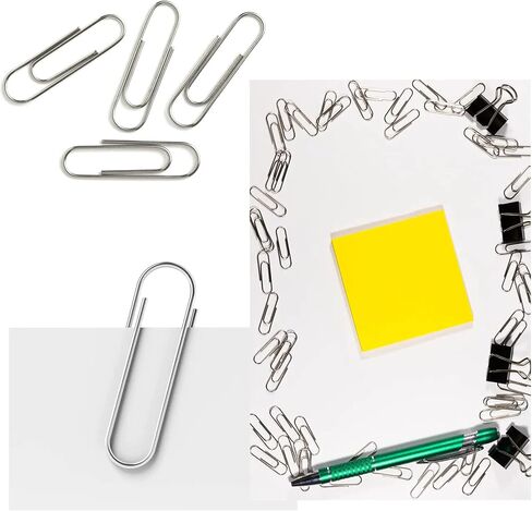 Paper Clips, Assorted Size 700pcs Sliver Paper Clips Holder for Sheets Files Office School and Personal Document Files Organizing (3 Size, Silver) in Saudi Arabia