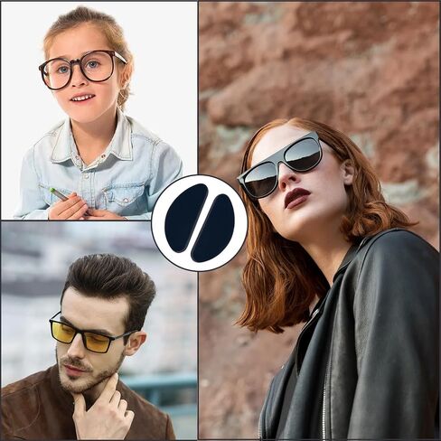 20 زوجًا من وسادات الأنف المصنوعة من السيليكون الناعم، وسادة أنف لاصقة مضادة للانزلاق، وسادات أنف لغرفة الهواء لإطارات بلاستيكية كاملة باللون الأسود in Saudi Arabia