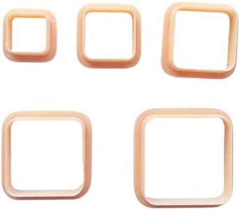 Jinnyous Jewellery Square Polymer Clay Cutter Cookie Cutter Set of 5 in Kuwait