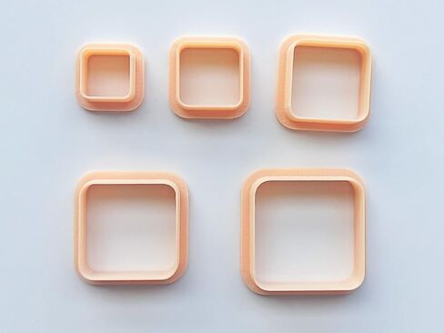 Jinnyous Jewellery Square Polymer Clay Cutter Cookie Cutter Set of 5 in Kuwait